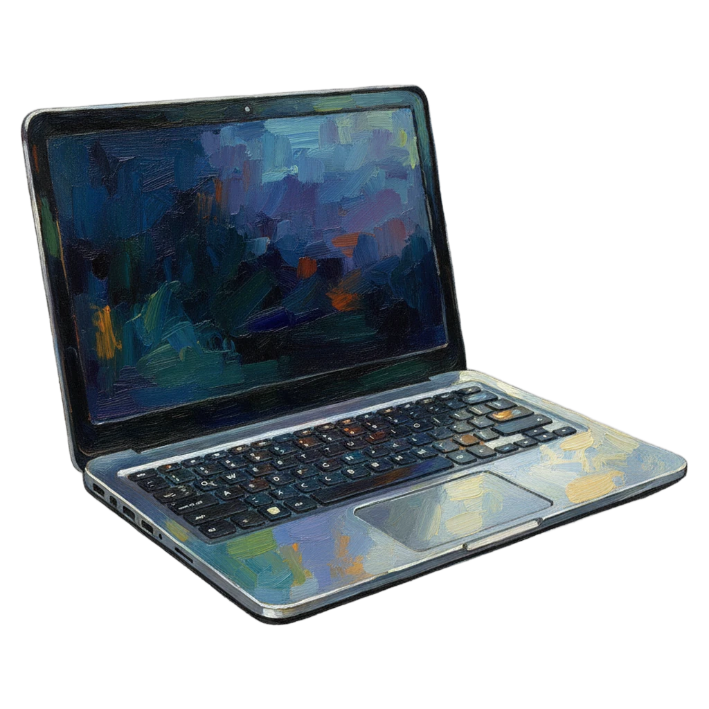 laptop Oil Painting icon