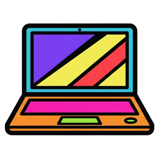 laptop Pop Art icon