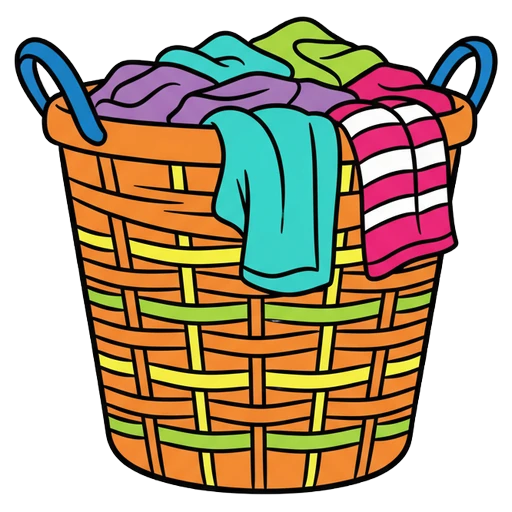 laundry basket Pop Art icon
