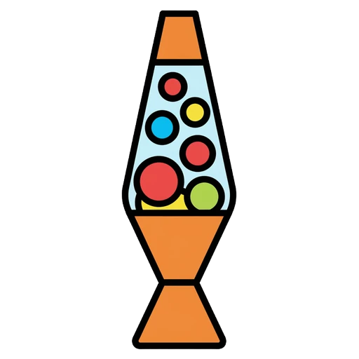 lava lamp Pop Art icon