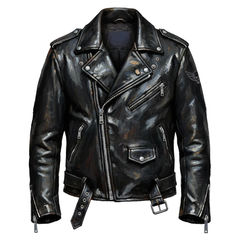 leather jacket Oil Painting icon