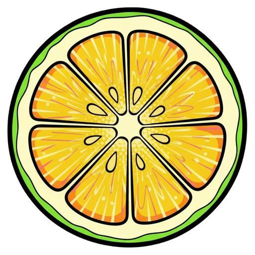 lemon slice Pop Art icon
