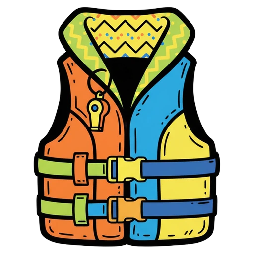 life jacket Pop Art icon