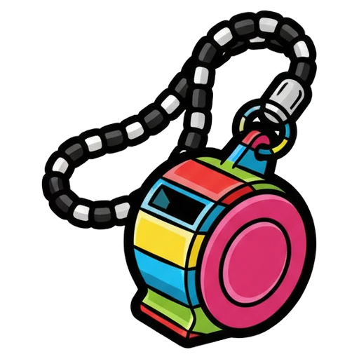 lifeguard whistle Pop Art icon