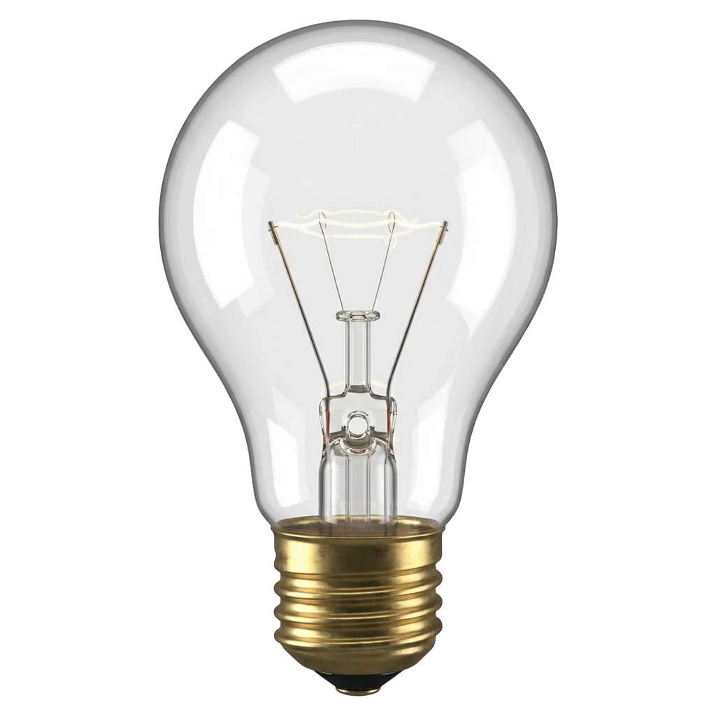 light bulb Photorealistic icon