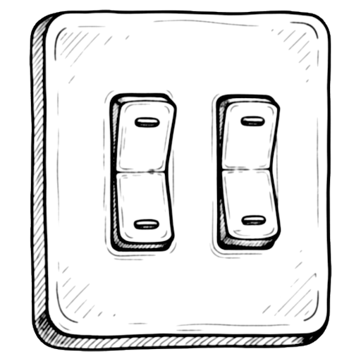 light switch Hand Drawn icon