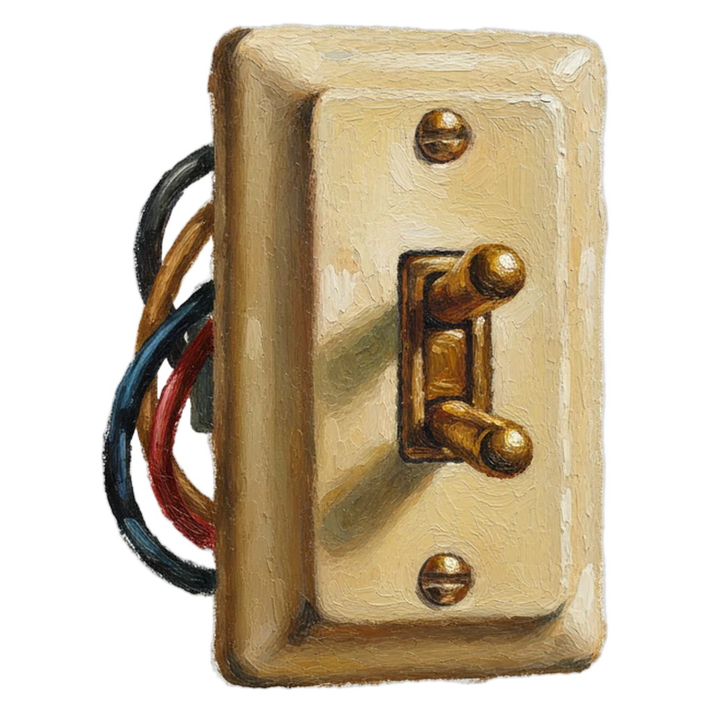 light switch electrical Oil Painting icon