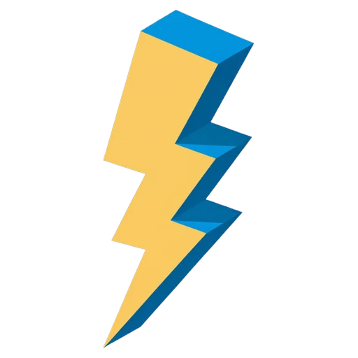 lightning bolt Isometric icon