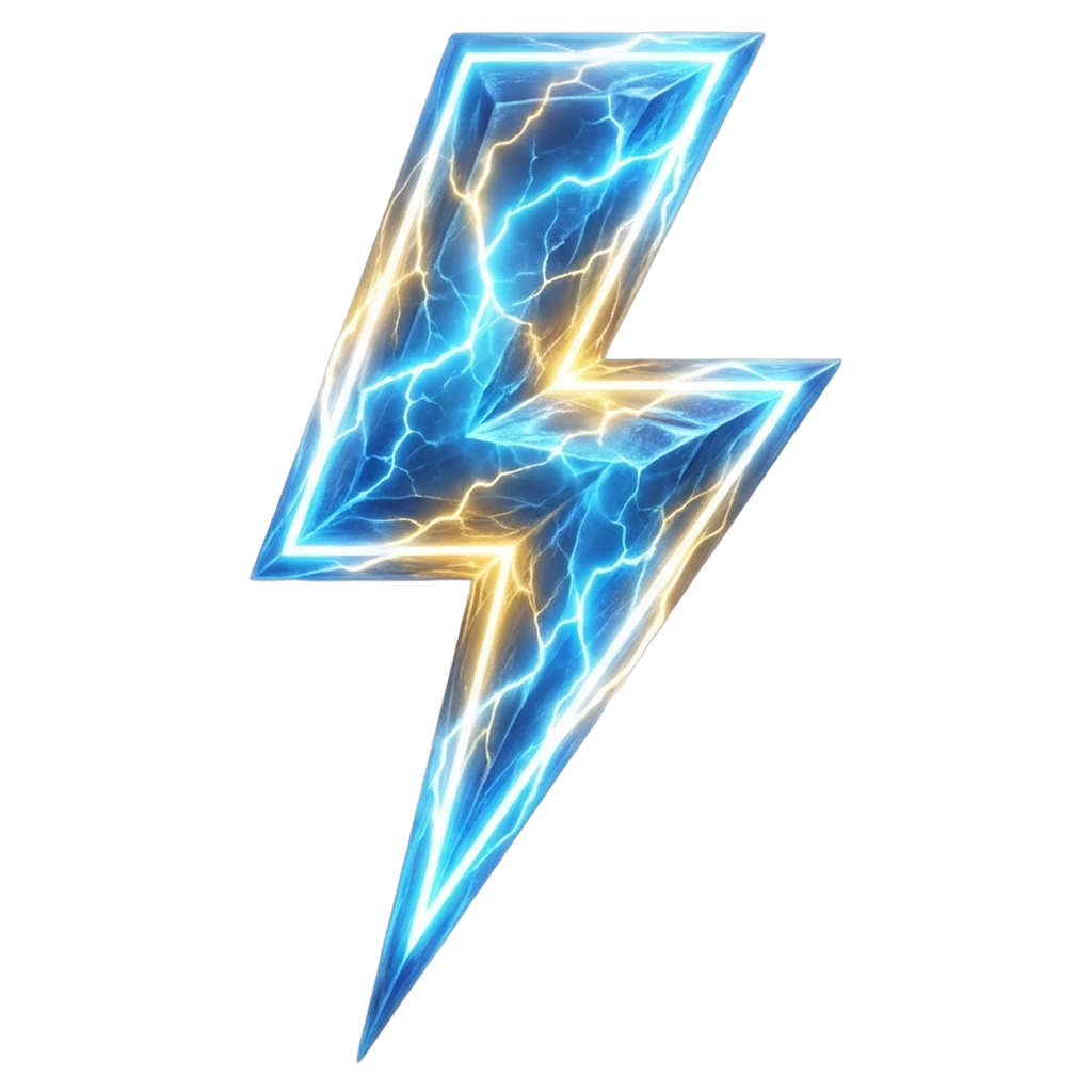 lightning bolt Photorealistic icon