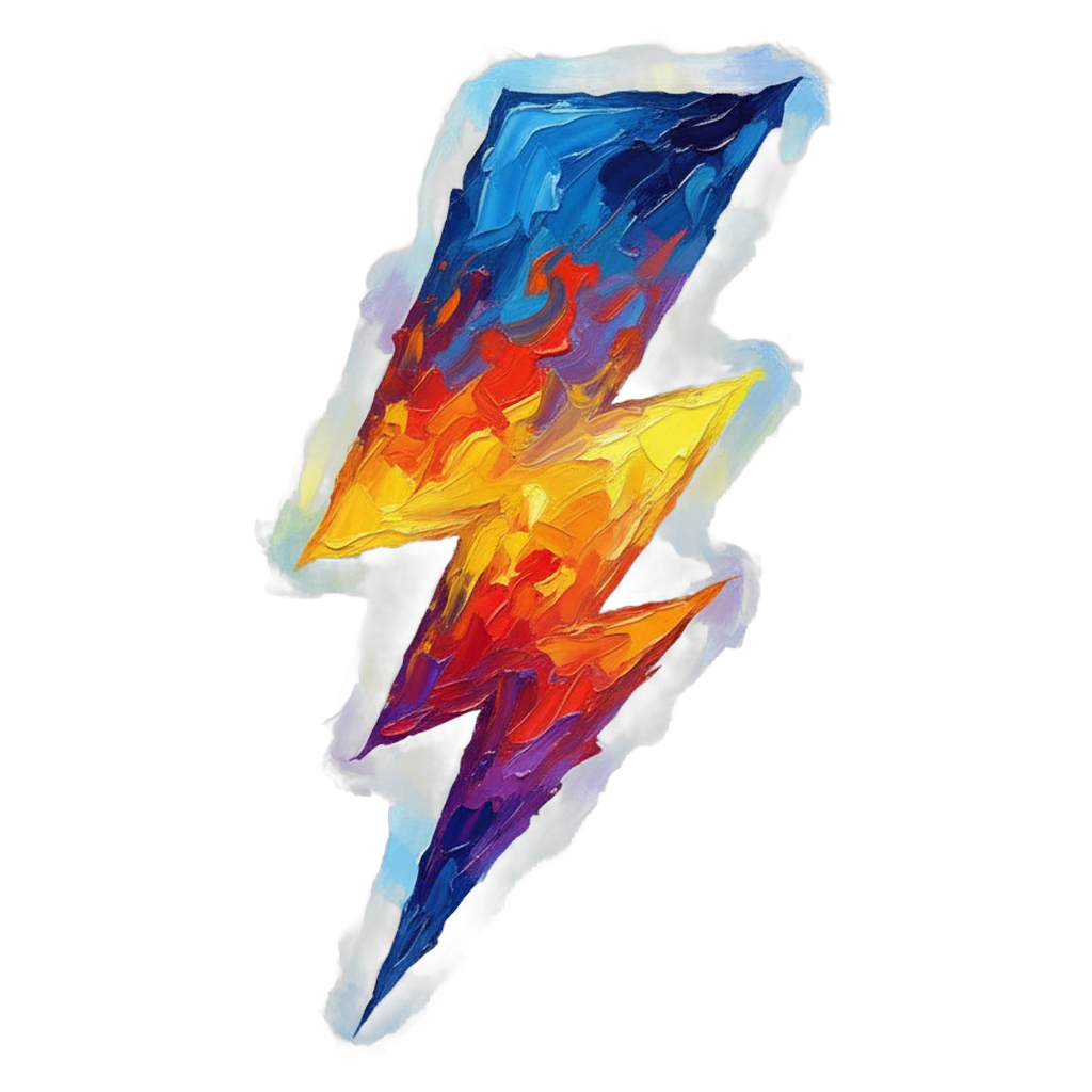 lightning bolt Oil Painting icon