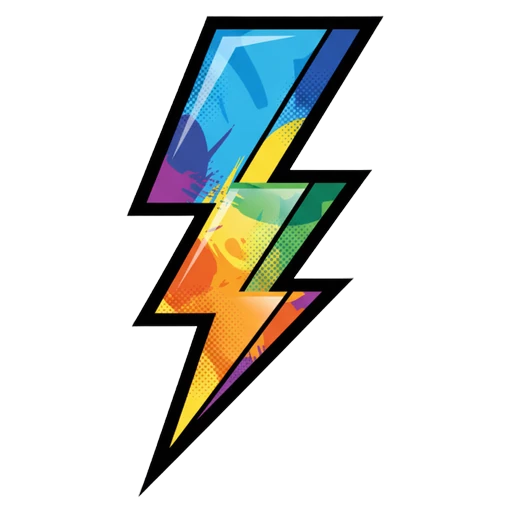 lightning bolt Pop Art icon