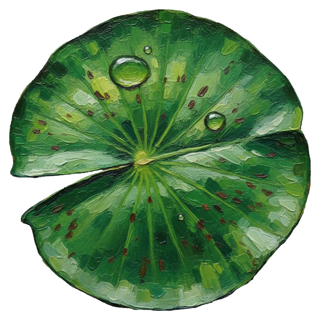 lily pad Oil Painting icon