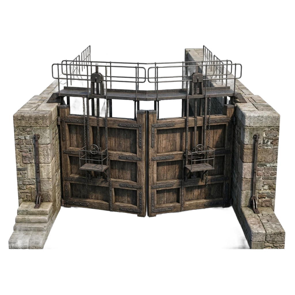 lock gate Photorealistic icon