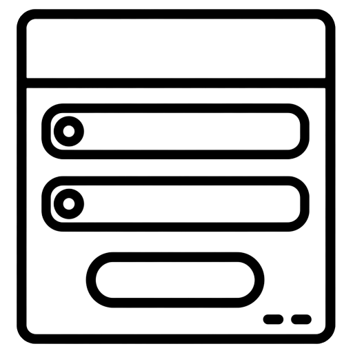 login form Line Art icon - free AI-generated line art icon for web and app projects