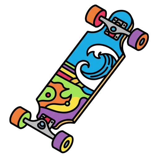 longboard Pop Art icon