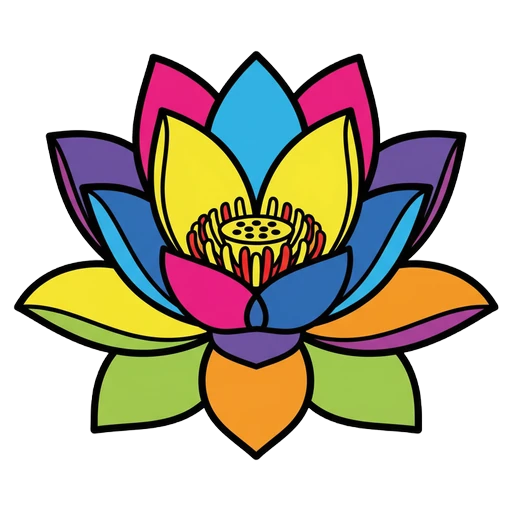 lotus flower Pop Art icon