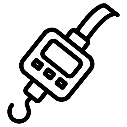 luggage scale Line Art icon