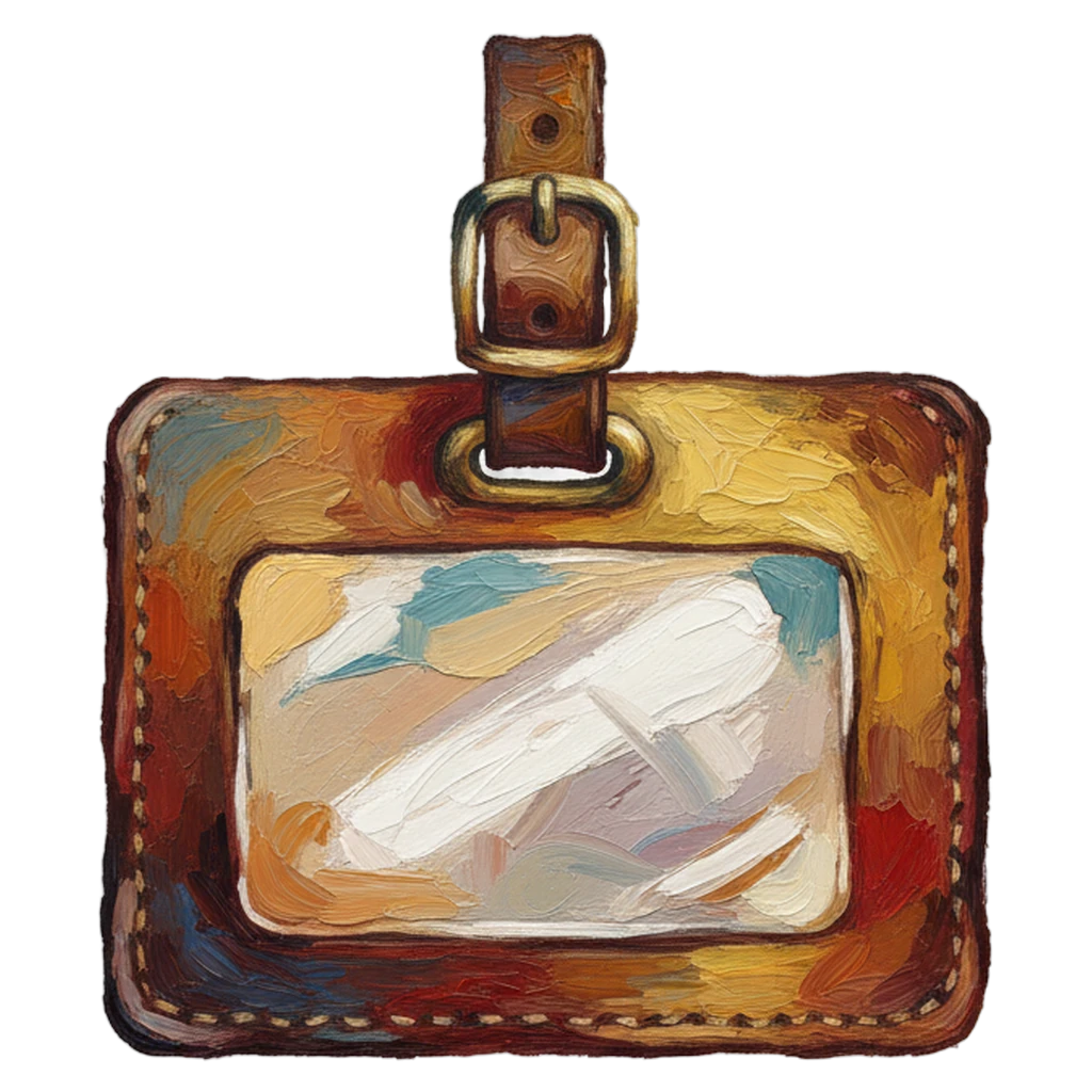 luggage tag Oil Painting icon