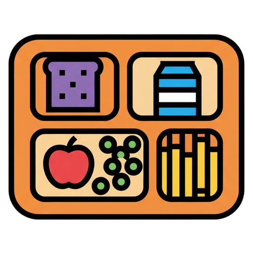 lunch tray Pop Art icon