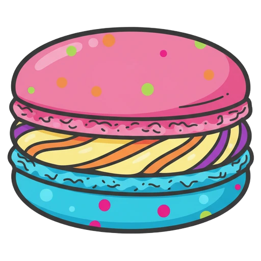 macaron Pop Art icon - free AI-generated pop art icon for web and app projects