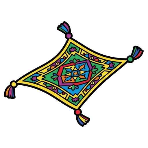 magic carpet Pop Art icon