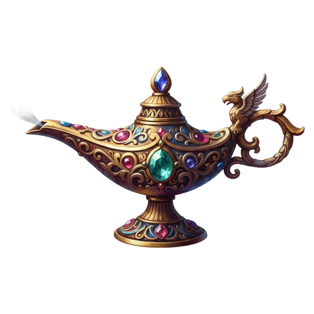 magic lamp Oil Painting icon