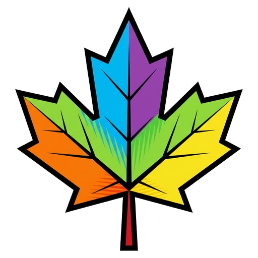 maple leaf Pop Art icon