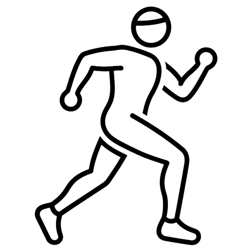 marathon runner Line Art icon