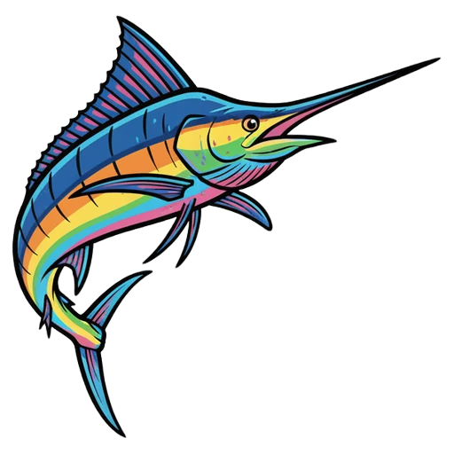 marlin Pop Art icon - free AI-generated pop art icon for web and app projects