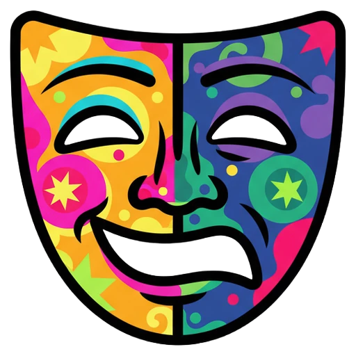 mask (theater) Pop Art icon
