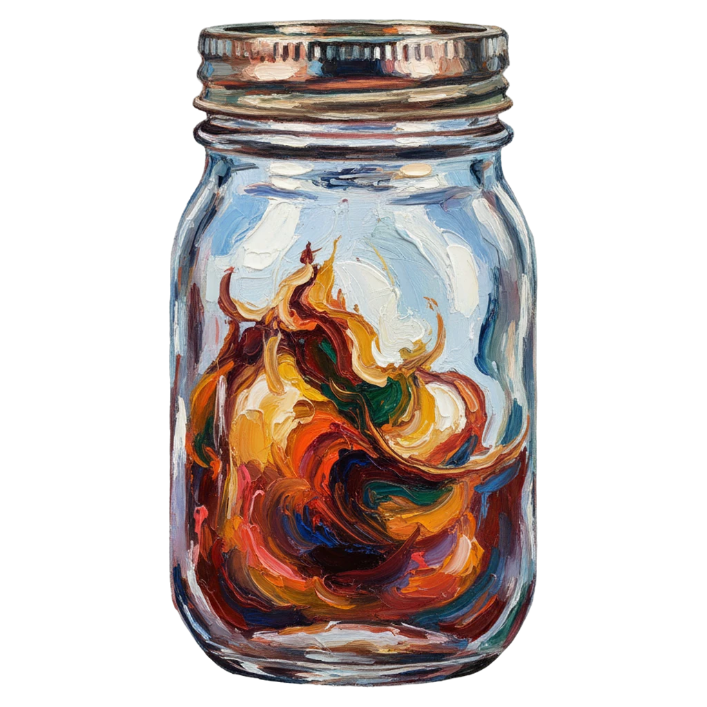 mason jar Oil Painting icon