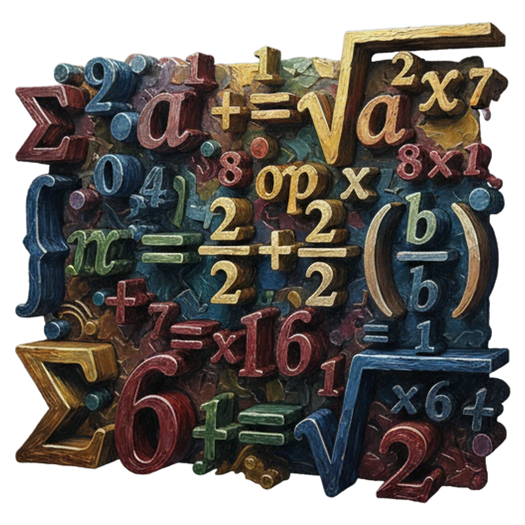 math equation formula Oil Painting icon - free AI-generated oil painting icon for web and app projects