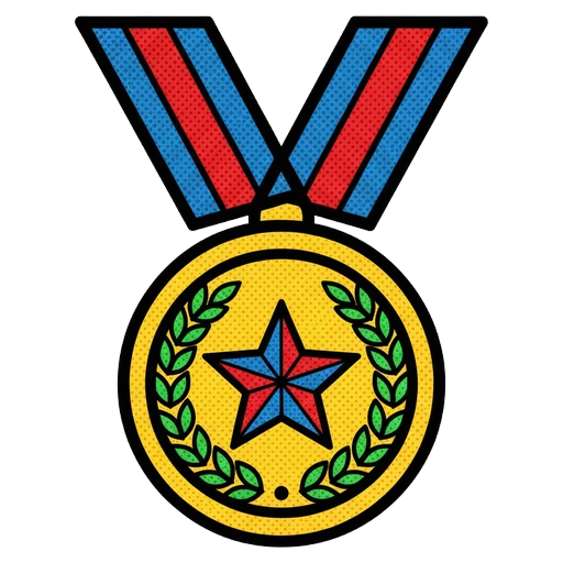 medal Pop Art icon