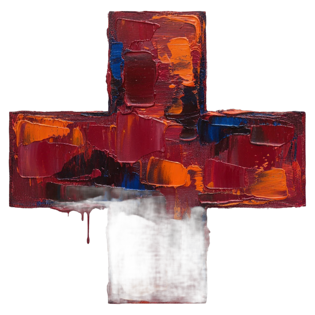 medical cross symbol Oil Painting icon