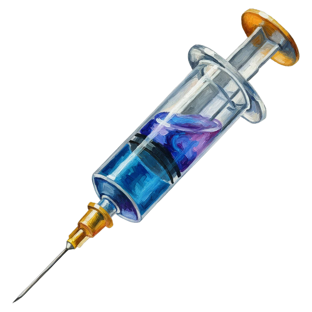medical syringe vaccine Oil Painting icon