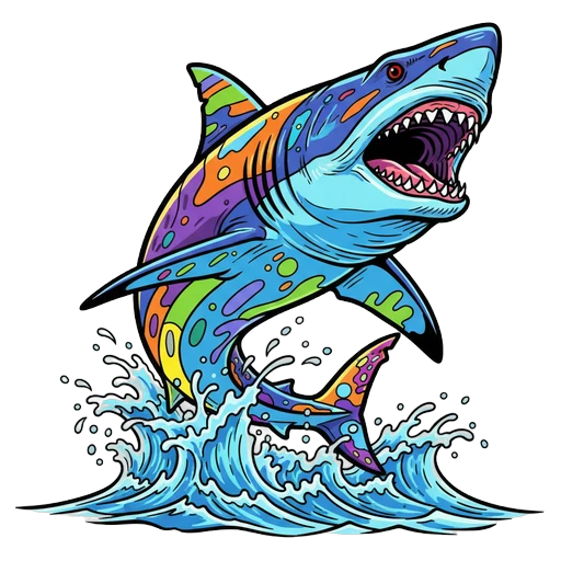 megalodon Pop Art icon