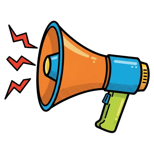 megaphone Pop Art icon