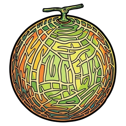 melon Pop Art icon - free AI-generated pop art icon for web and app projects