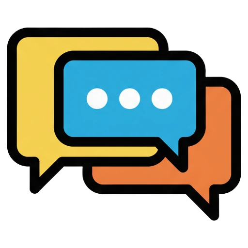 message chat icon Pop Art icon - free AI-generated pop art icon for web and app projects