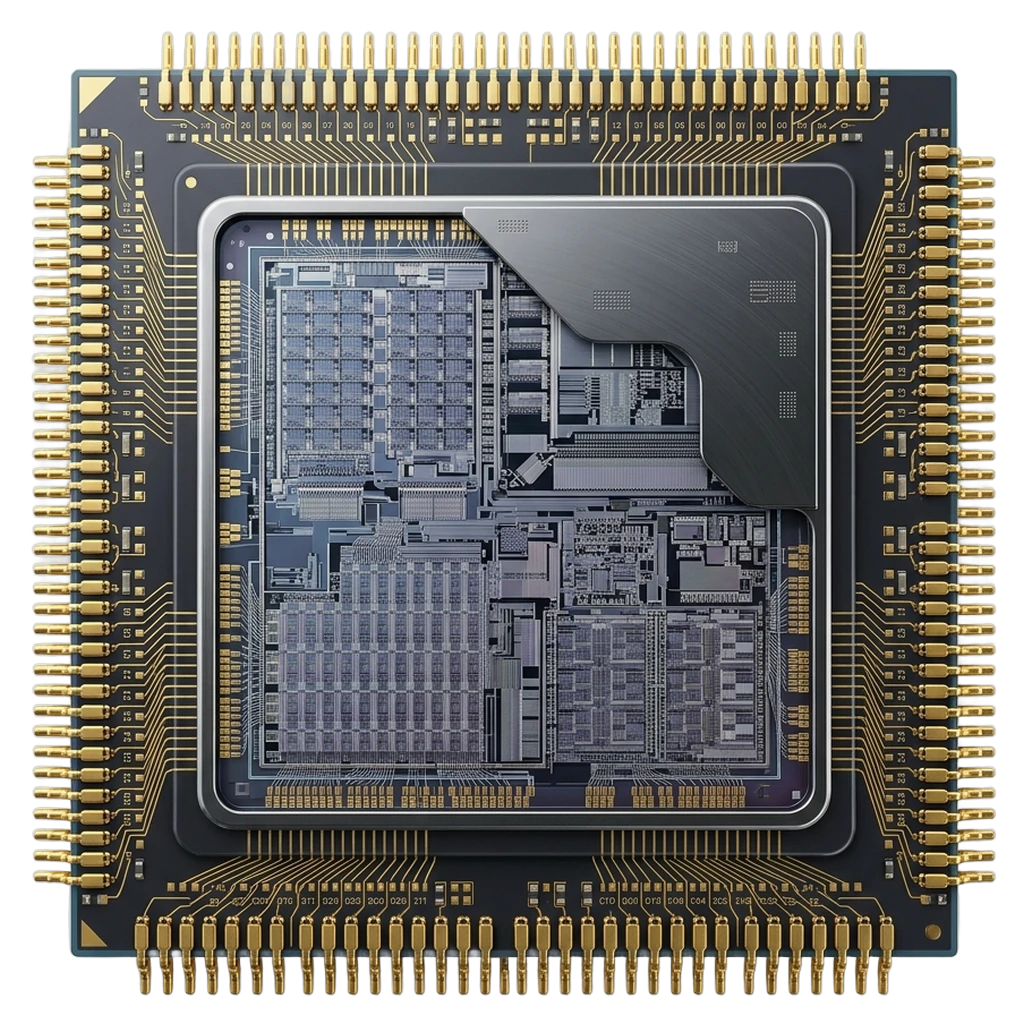 microprocessor chip Photorealistic icon - free AI-generated photorealistic icon for web and app projects