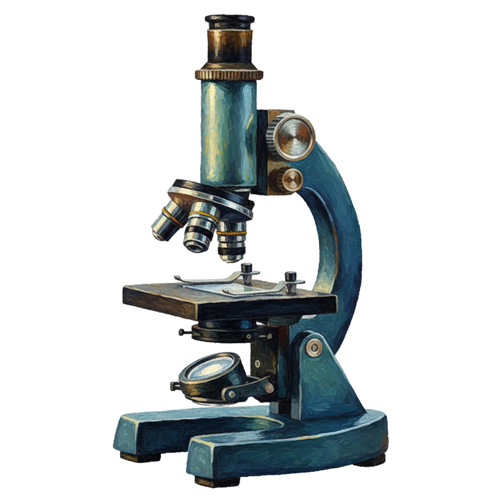 microscope science lab Oil Painting icon