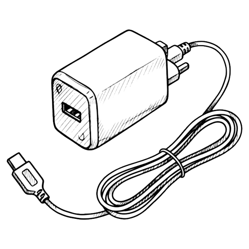 mobile charger Hand Drawn icon