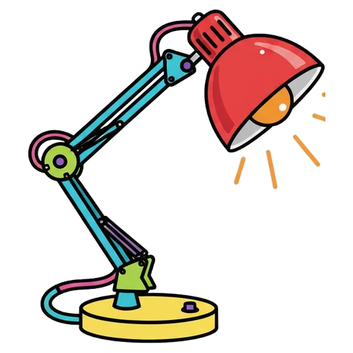 modern desk lamp light Pop Art icon