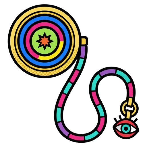 monocle Pop Art icon - free AI-generated pop art icon for web and app projects