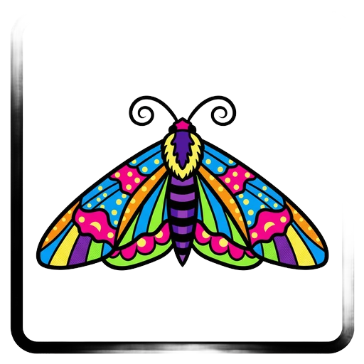 moth Pop Art icon - free AI-generated pop art icon for web and app projects