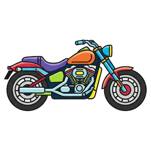 motorcycle Pop Art icon
