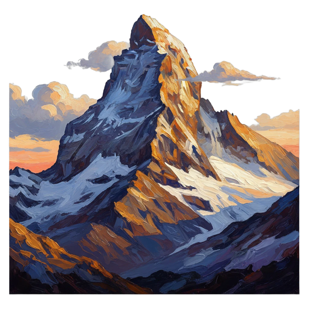 mountain peak Oil Painting icon