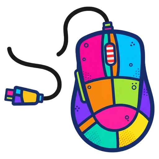 mouse Pop Art icon - free AI-generated pop art icon for web and app projects