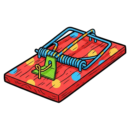 mouse trap Pop Art icon