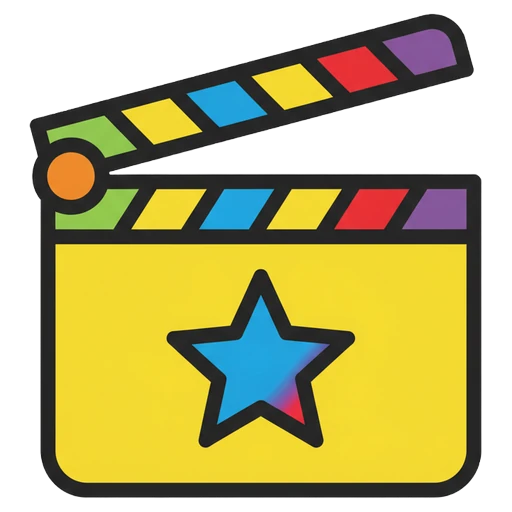 movie clapboard Pop Art icon